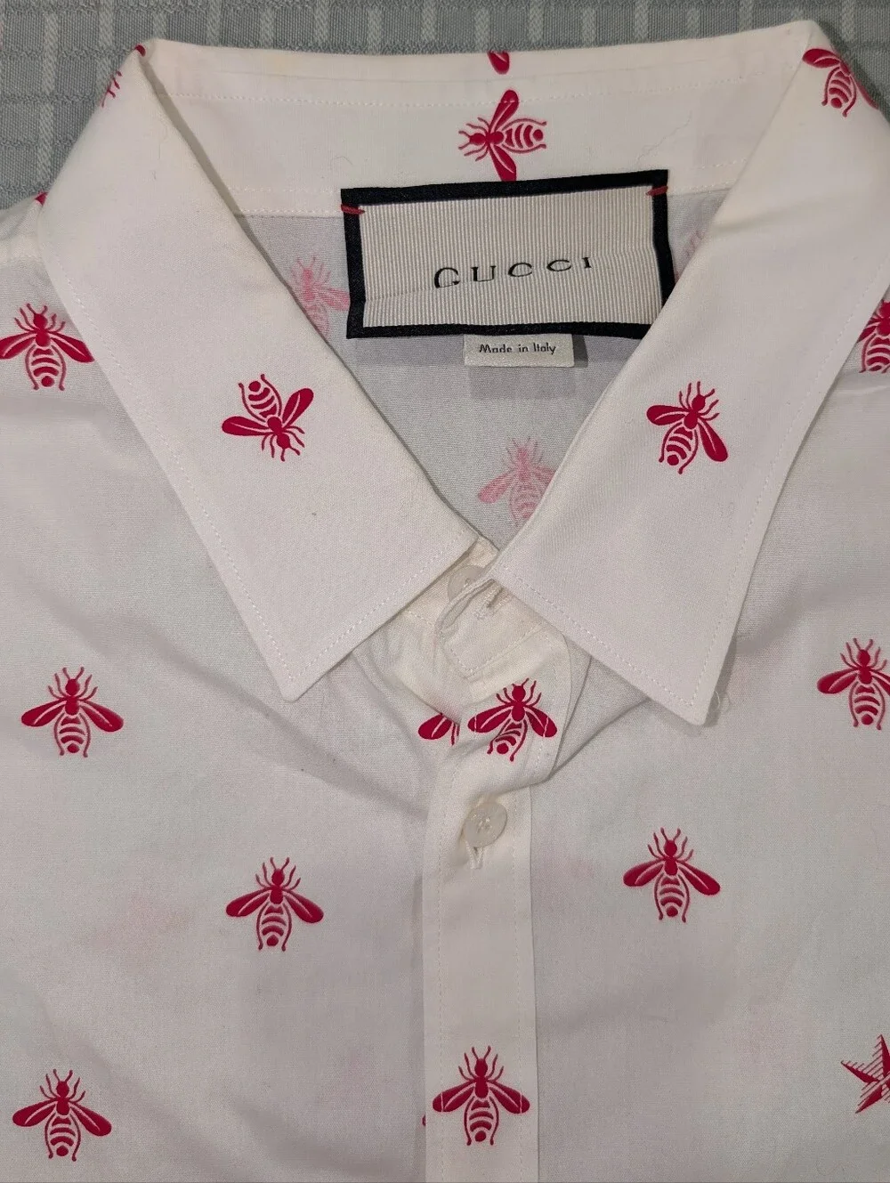 Gucci 2017 Bee Accent Shirt | Size: XXL | US17, IT43